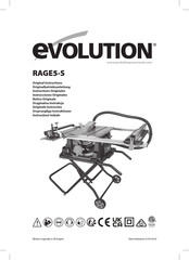 Evolution RAGE5-S Original Instructions Manual