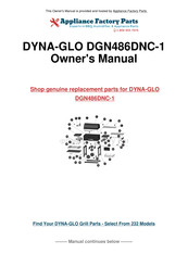 Dyna-Glo DGN486DNC Manual