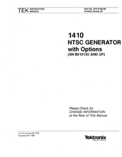 Tektronix 1410 Manual