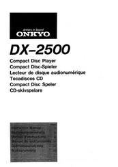 Onkyo DX-2500 Instruction Manual