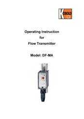 Kobold DF-MA Operating	 Instruction