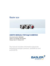 Basler ace acA640-90gm User Manual