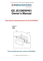 GE JE1590BH Owner's Manual
