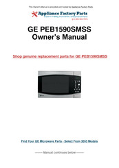 GE Profile PEB1590DMBB Owner's Manual
