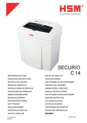 HSM securio c 14 Operating Instructions Manual