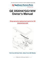GE Spacemaker DSXH47 Owner's Manual & Installation Instructions