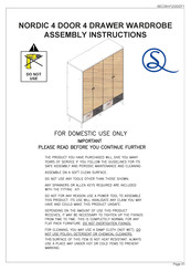 Seconique NEVADA 4 DOOR 2 DRAWER WARDROBE Assembly Instructions Manual