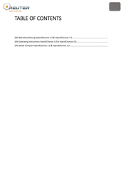 REUTER HybridCleanox 5.0 Operating Instructions Manual