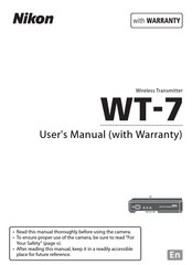 Nikon WT-7 User Manual