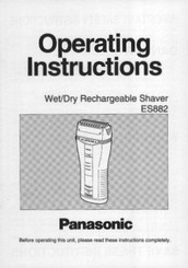 Panasonic ES-882 Operating Instructions Manual
