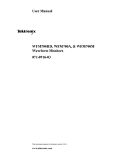 Tektronix WFM700M User Manual