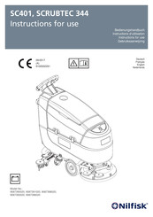 Nilfisk-Advance SCRUBTEC 344 Series Instructions For Use Manual