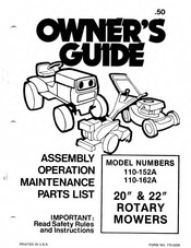 MTD 110-152A Manual