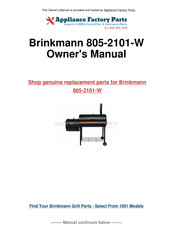 Brinkmann Smoke 'N Pit Professional 805-2101-P Owner's Manual