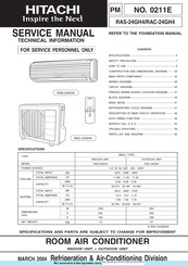 Hitachi RAS-24GH4 Service Manual