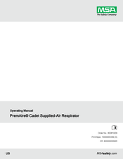 Msa PremAire Operating Manual