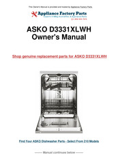Asko D3331 Use And Care Manual