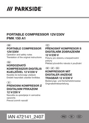Parkside PMK 150 A1 Operation And Safety Notes