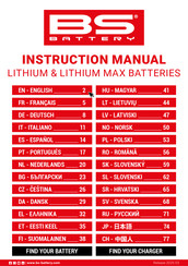 BS BATTERY BSLI-13 Instruction Manual