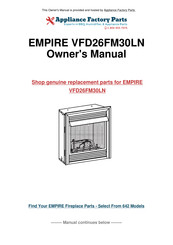 Empire Comfort Systems VFD26FP70LP-1 Installation Instructions And Owner's Manual