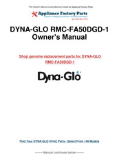 Dyna-Glo RMC-FA60DGD User's Manual And Operating Instructions