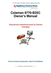 Coleman Exponent FYRESTORM Ti Instructions For Use Manual