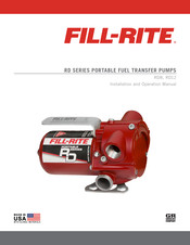 FILL-RITE RD8 Installation And Operation Manual