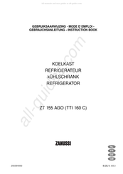 Zanussi TTI 160 C Instruction Book