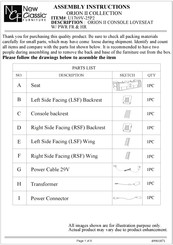 New Classic Furniture ORION II Series Assembly Instructions Manual