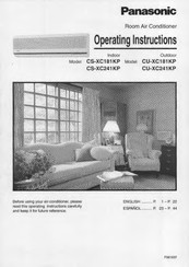 Panasonic CSXC241KP - ROOM AIR CONDITIONER Operating Instructions Manual