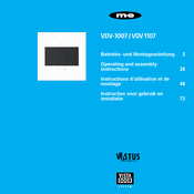 Me VISTADOOR VDV-1007 Operating And Assembly Instruction Manual