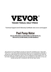 VEVOR HM14075LCb Operating Instructions Manual