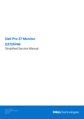 Dell E2725HM Simplified Service Manual