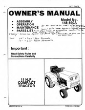 MTD 148-860A Owner's Manual