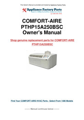 Mars Comfort-Aire Century PTHP12A130B Owner's Manual