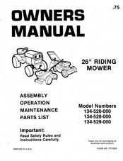 MTD 134-526-000 Manual