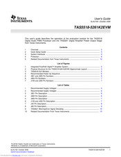 Texas Instruments TAS5518-5261K2EVM User Manual