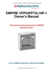 Empire Comfort Systems White Mountain Hearth VFP24FP31L10P-1 Installation Instructions And Owner's Manual