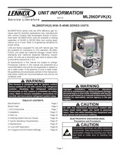 Lennox MERIT ML296DF070XV48BK Manual