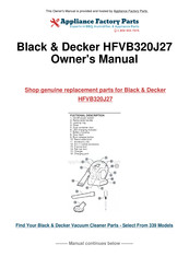 Black & Decker HFVB320J Instruction Manual