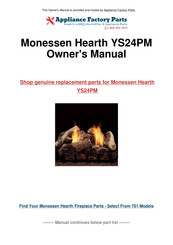Monessen Hearth YS18 Installation And Operating Instructions Manual