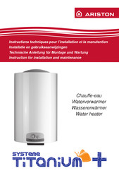 Ariston 200 STAB 560 STEA MT Instruction For Installation And Maintenance