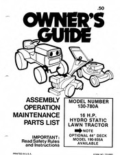 MTD 130-780A Owner's Manual