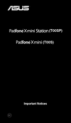 Asus Padfone X mini Important Notice
