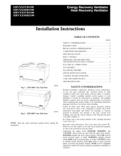 Carrier HRVXXSHB1100 Installation Instructions Manual