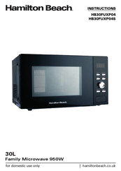 Hamilton Beach HB30FUXP04 Instructions Manual