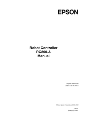 Epson RC800-A Manual