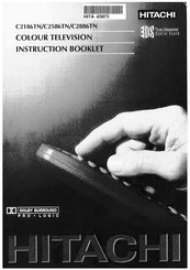 Hitachi C2186TN Instruction Booklet