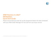 AT&T Business in a Box NextGen Quick Start Manual