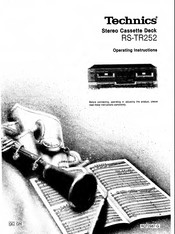Technics RS-TR252 Operating Instructions Manual